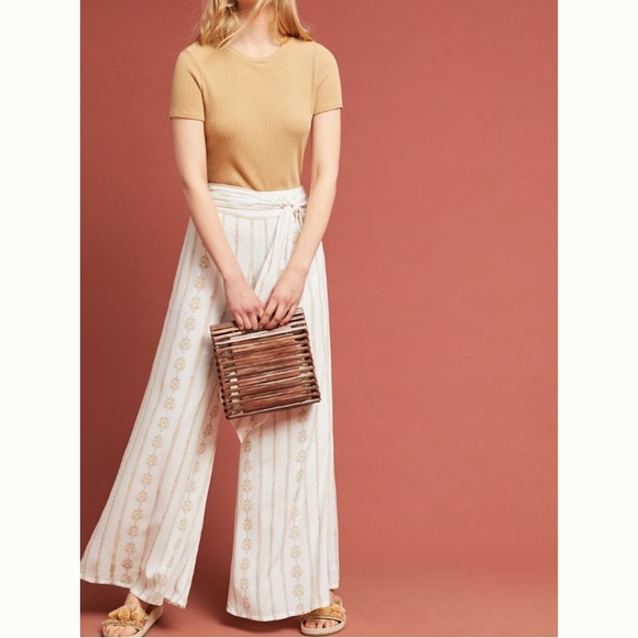 Anthropologie Pants - Anthropologie Farm Rio Everly Tie Front Pants